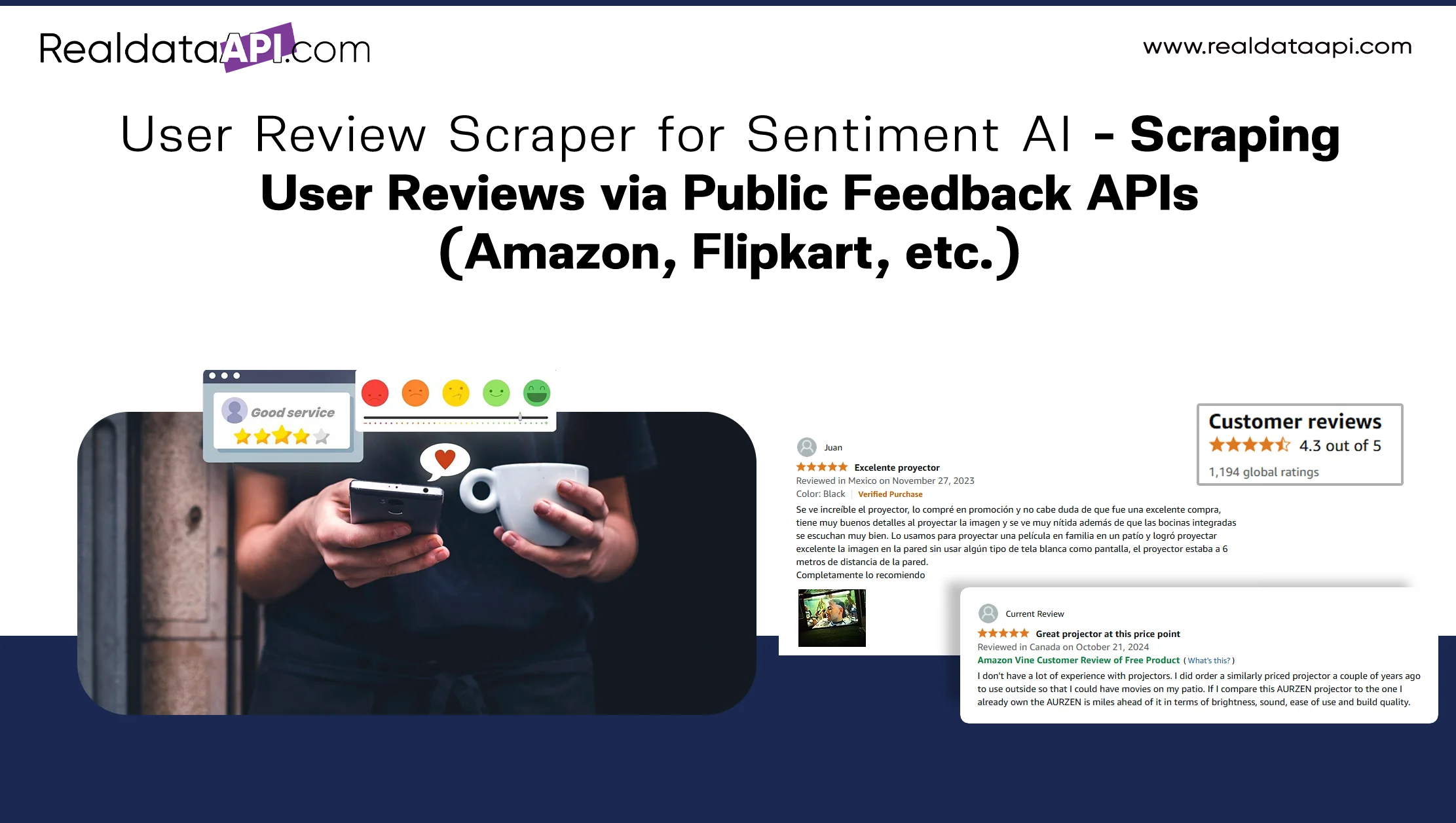 User Review Scraper for Sentiment AI - Scraping User Reviews via Public Feedback APIs (Amazon, Flipkart, etc.)